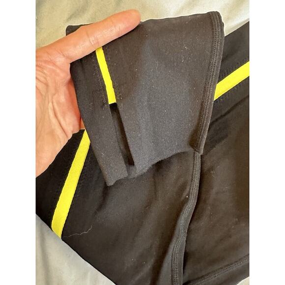 Zyia Active 7/8 Leggings‎ Black Neon Tape Luxe Hi-Rise Womens Size 2 - Picture 3 of 4